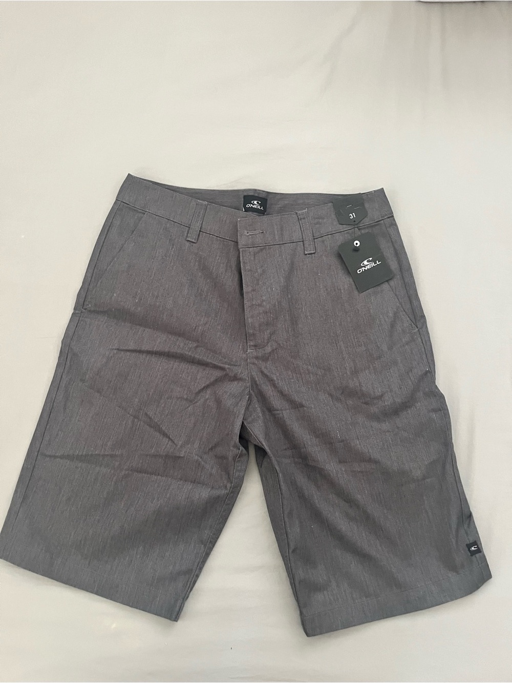 O'Neill Men's Charcoal Flat Front Shorts